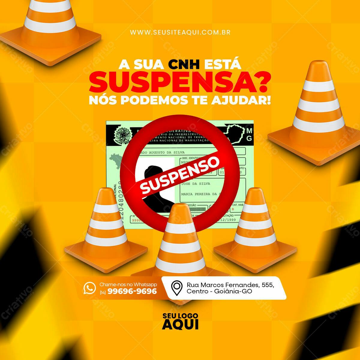 Flyer CNH Suspensa PSD Editável
