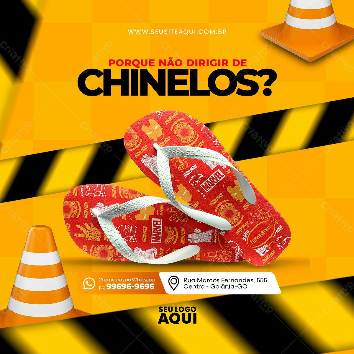 Post para Redes Sociais - Chinelos Havaianas Marvel PSD Editável