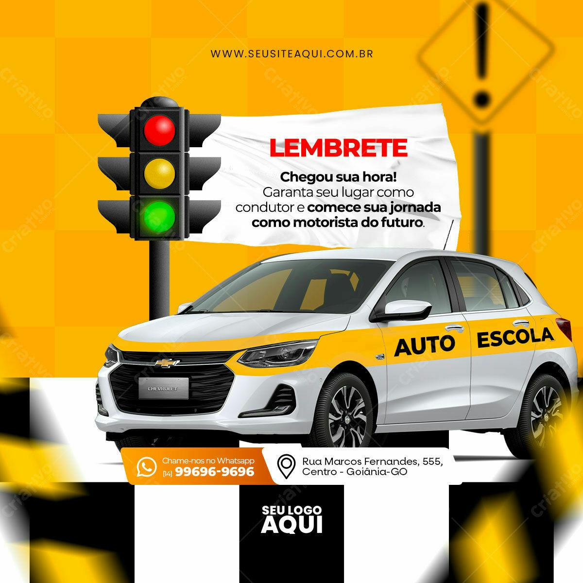 Flyer para Auto Escola PSD Editável
