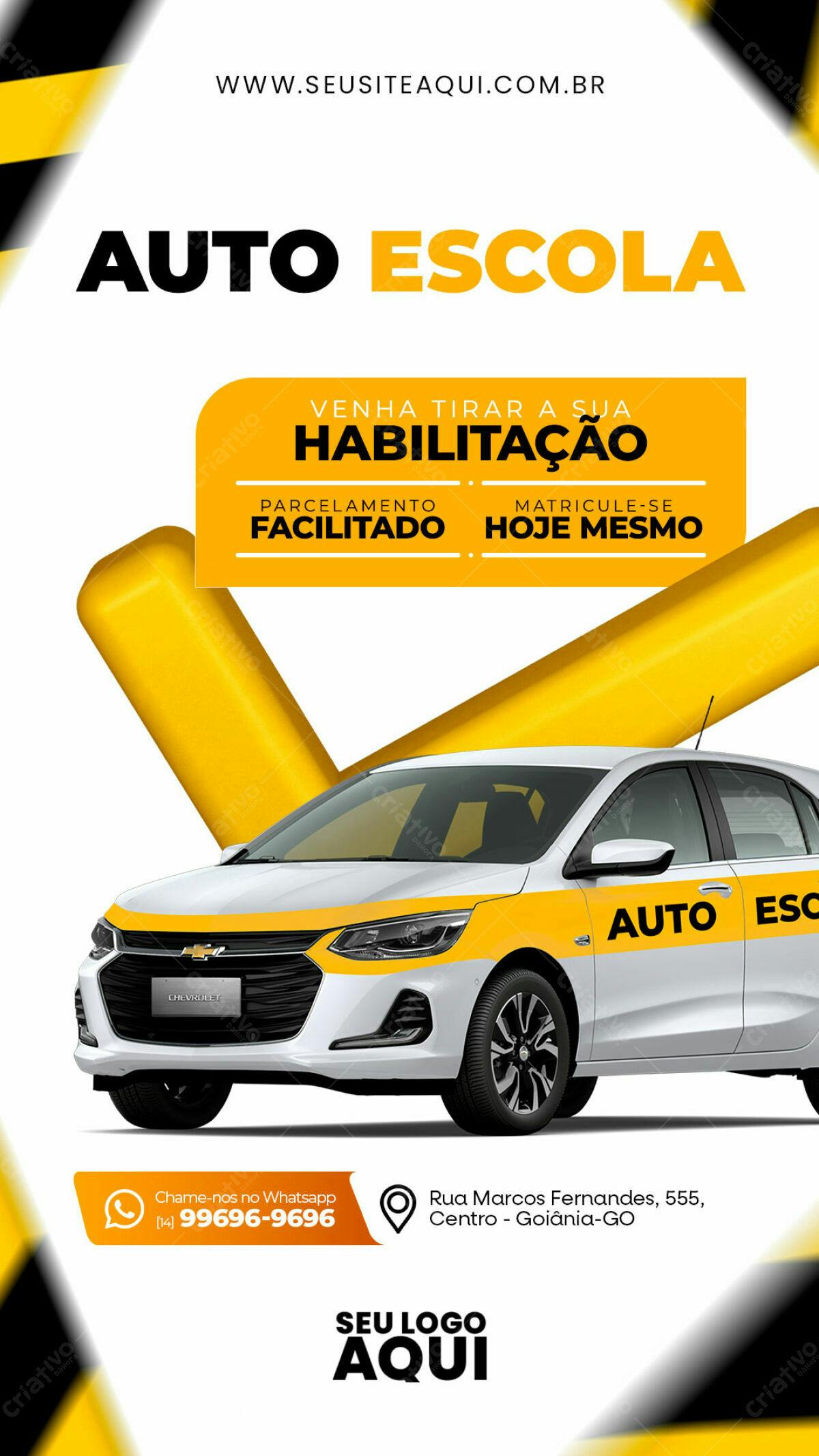 Flyer para Auto Escola PSD Editável