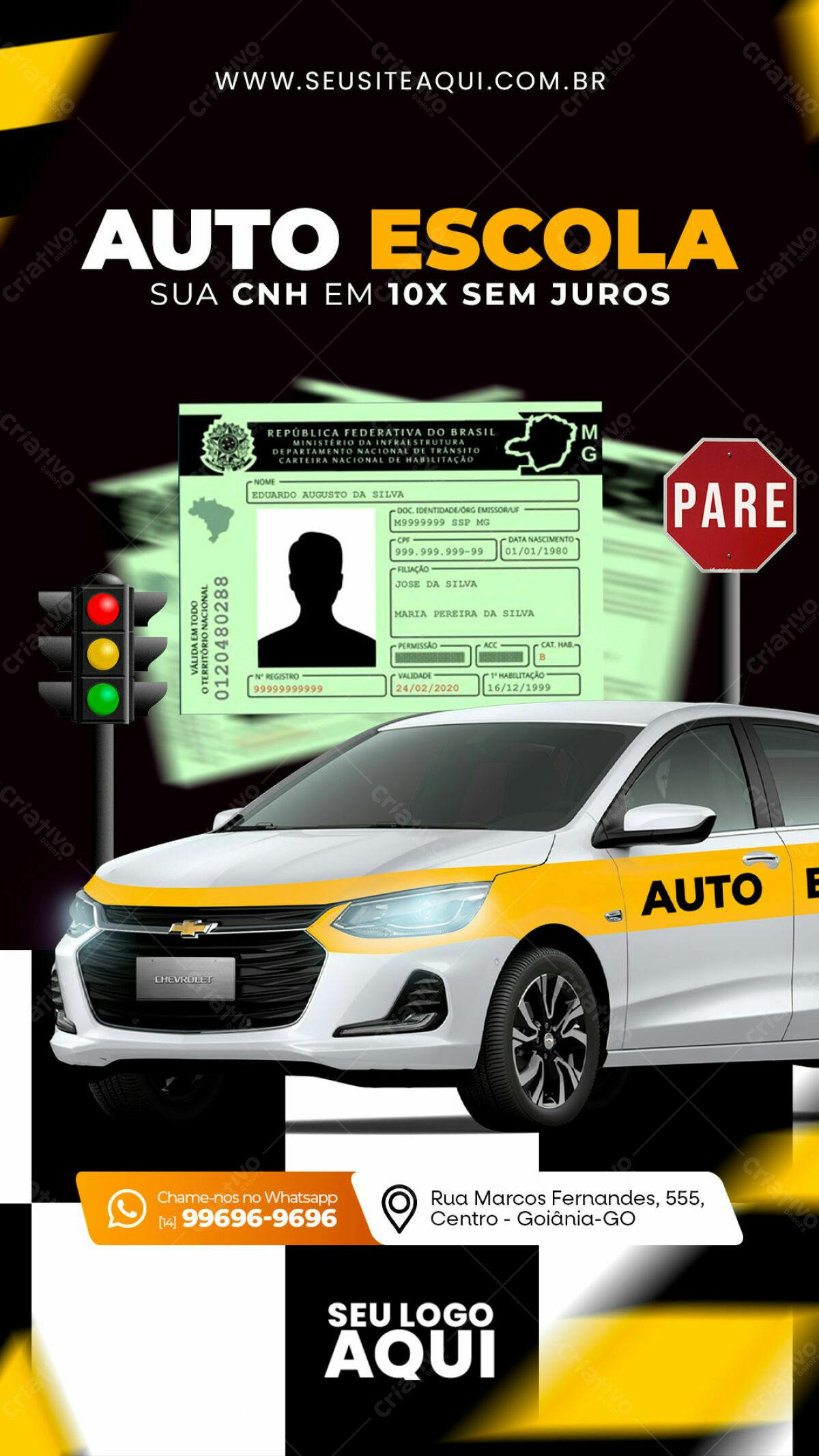 Flyer Auto Escola PSD Editável