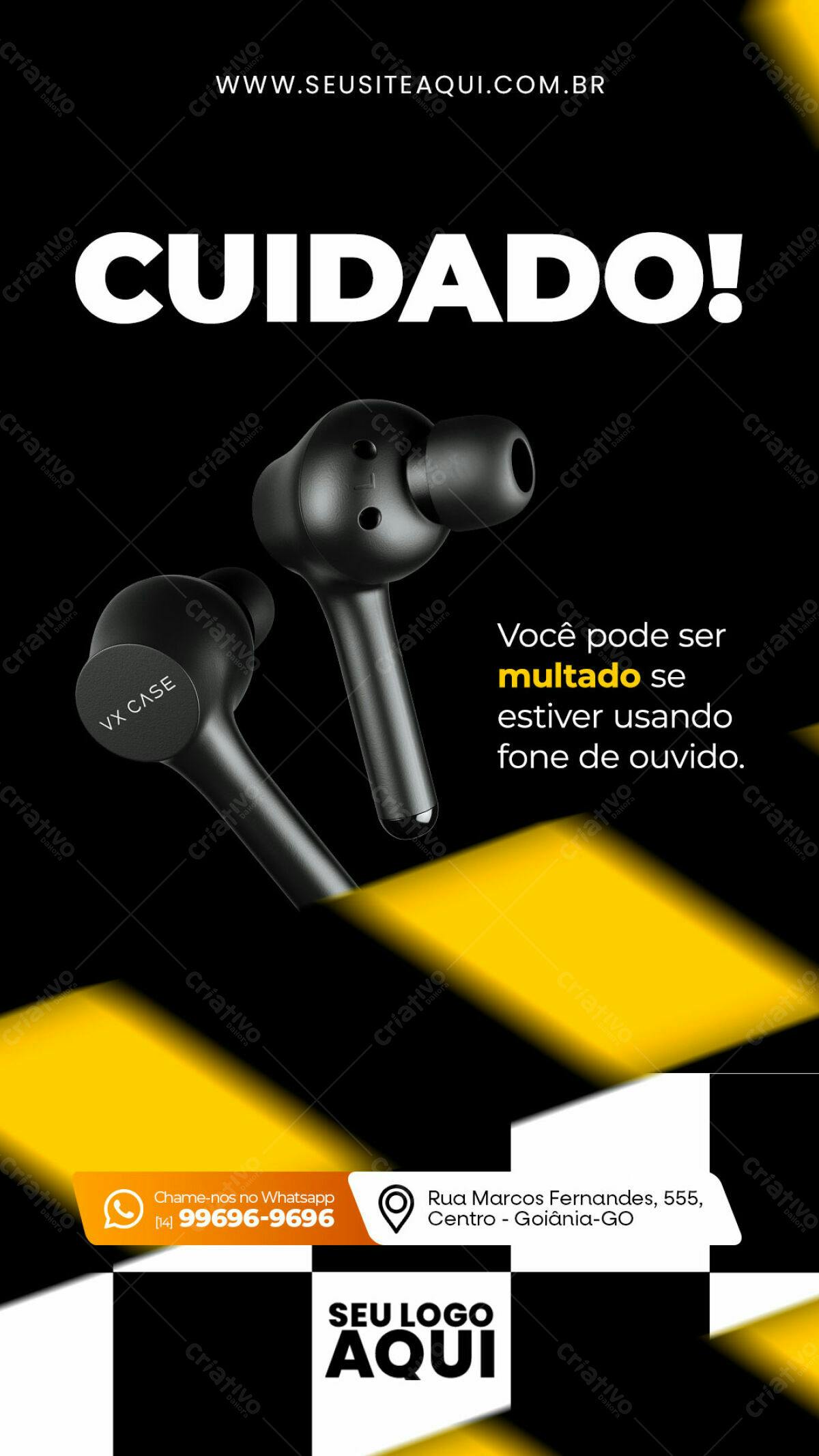 Flyer Segurança no Trânsito PSD Editável