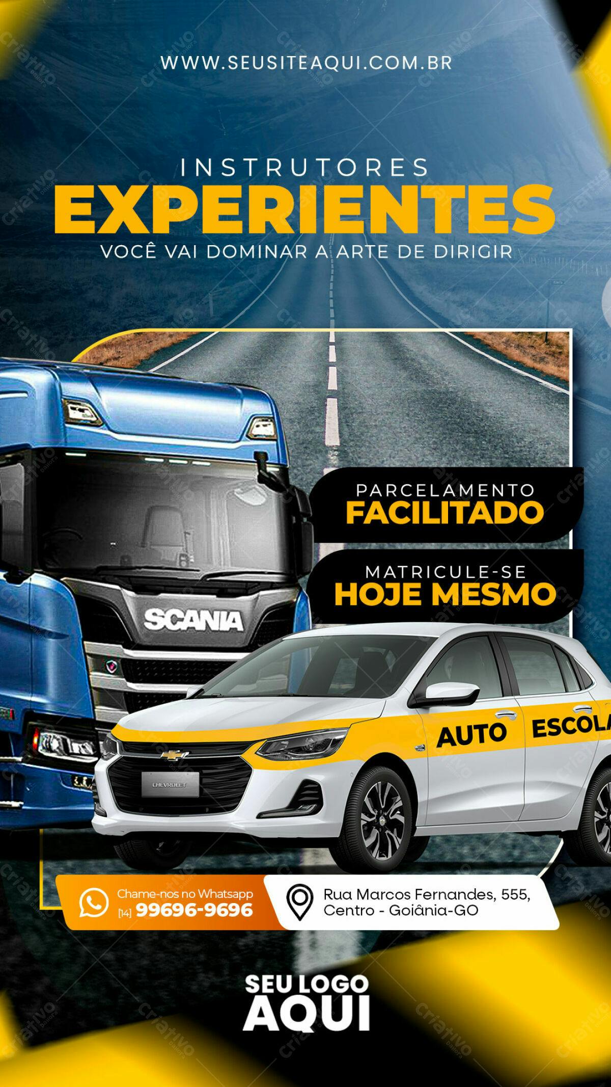 Flyer para Auto Escola PSD Editável