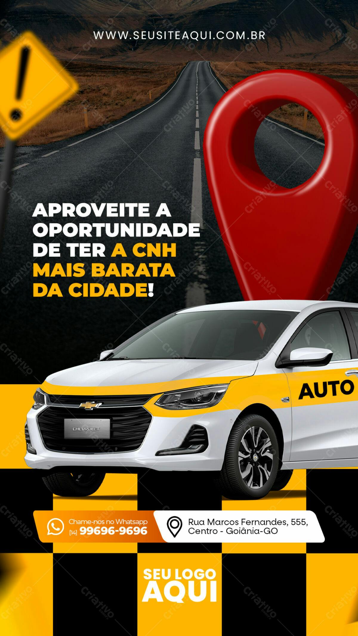 Flyer para Propaganda de CNH Barata PSD Editável