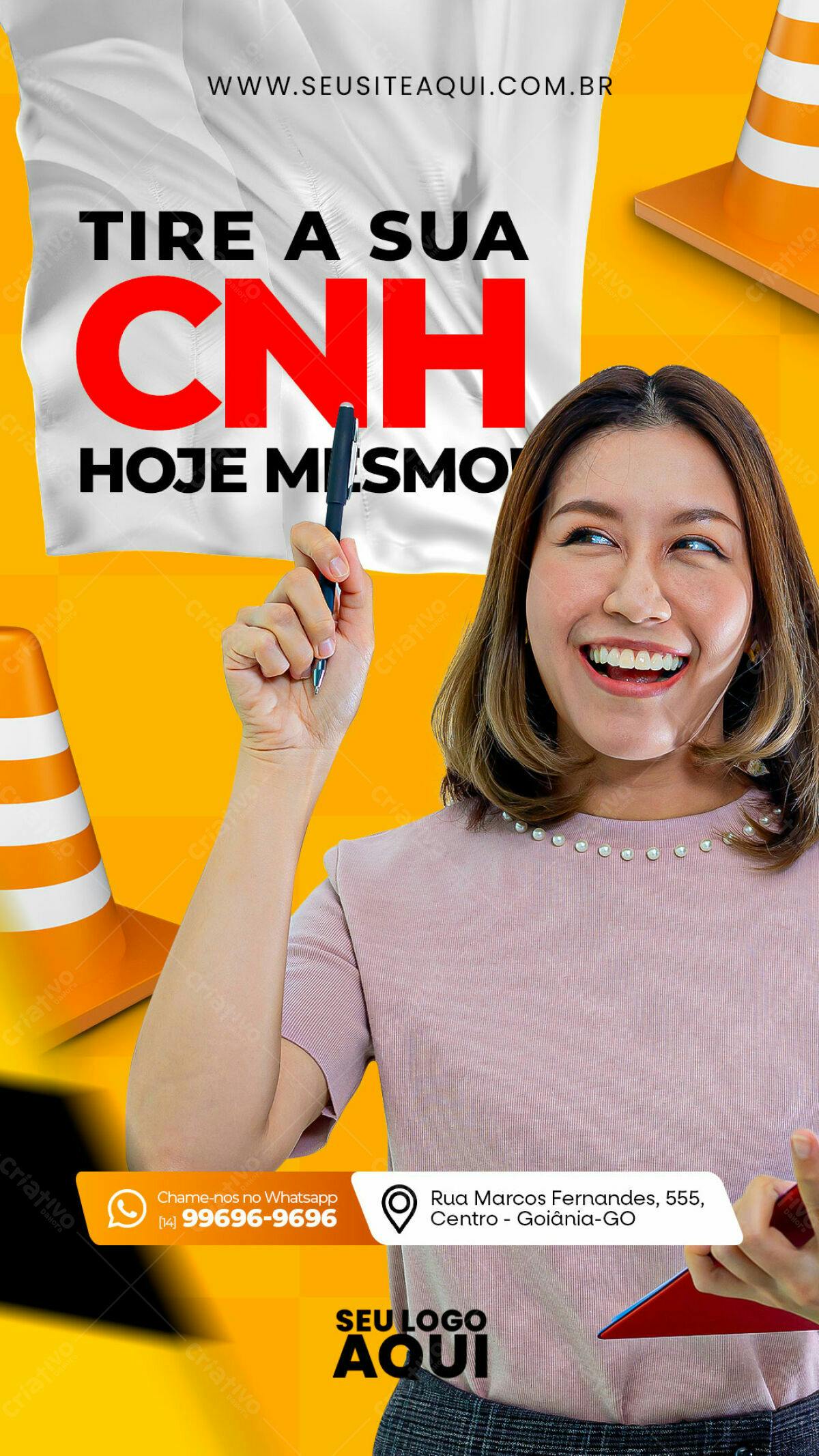 Flyer para tirar CNH Hoje PSD Editável