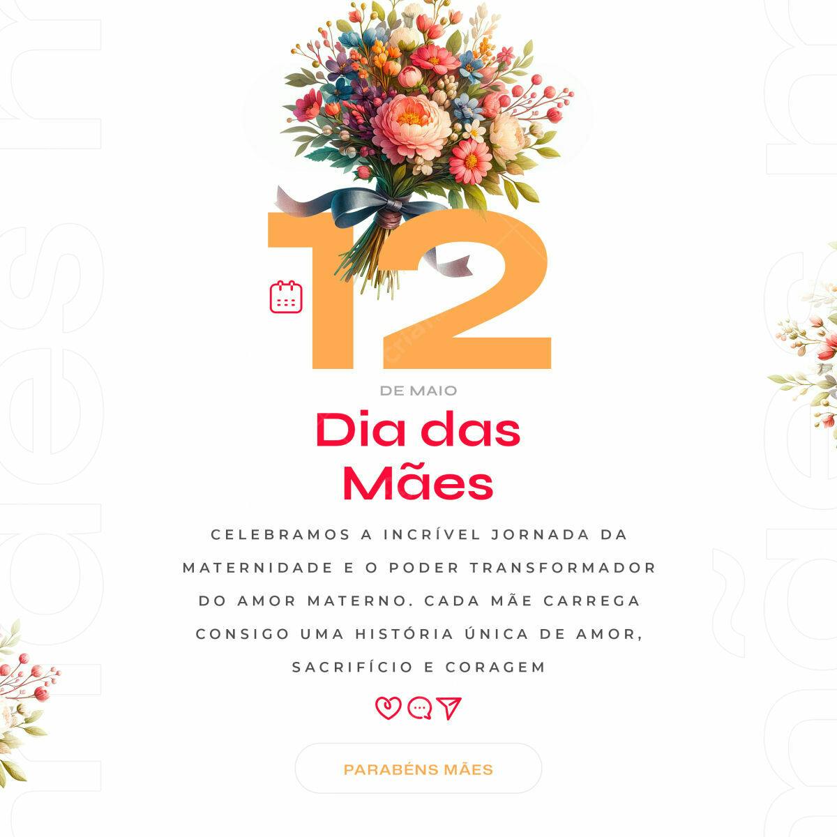 Post para Dia das Mães PSD Editável