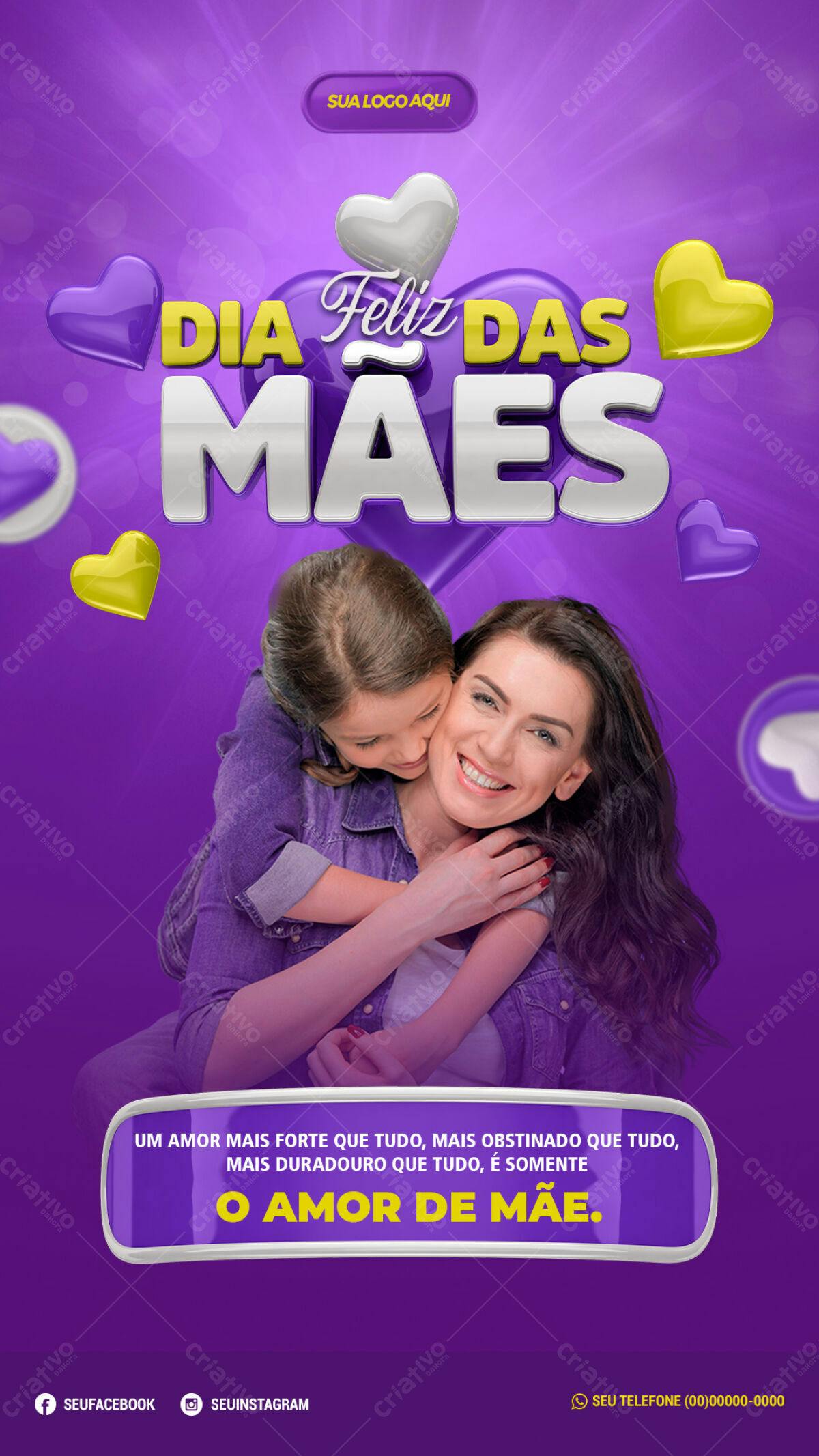 Flyer Dia das Mães PSD Editável