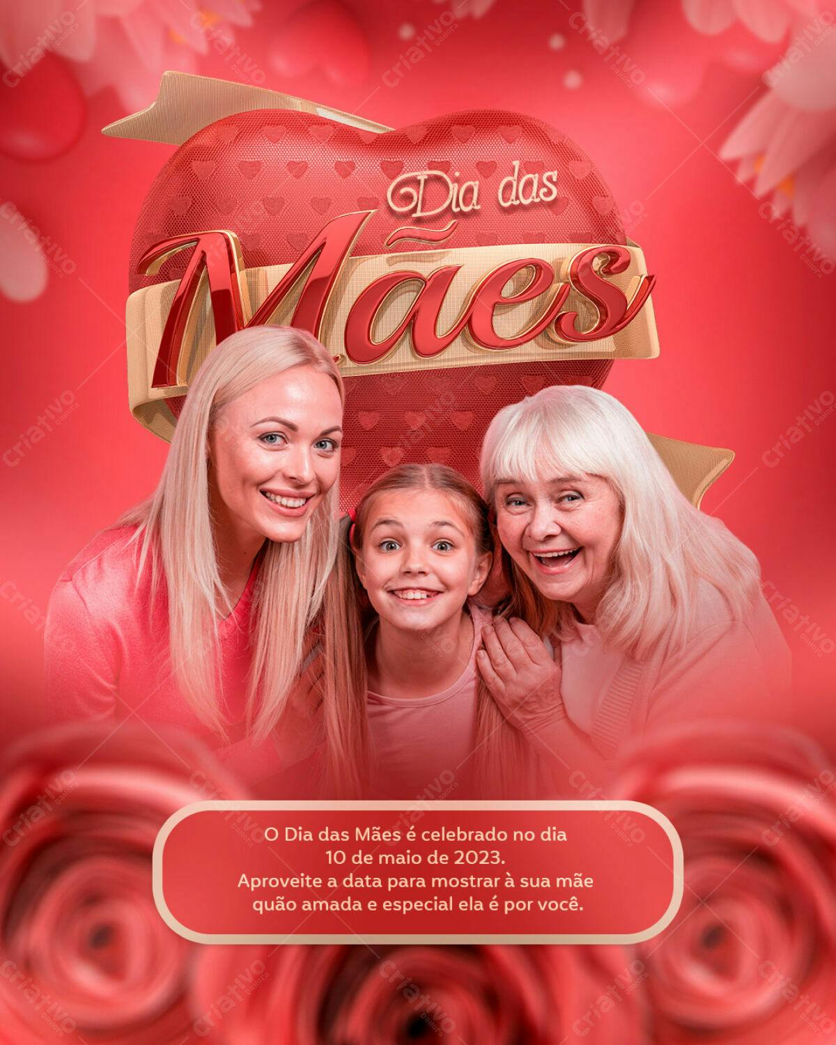 Flyer Dia das Mães PSD Editável
