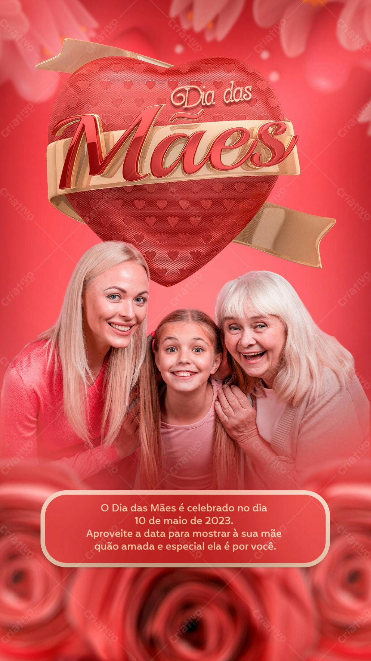 Flyer para Dia das Mães PSD Editável