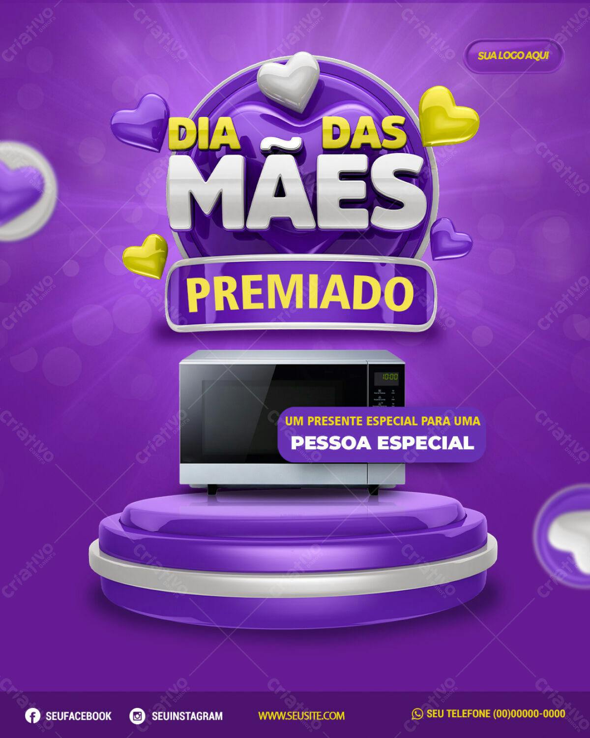 Flyer Dia das Mães Premiado PSD Editável