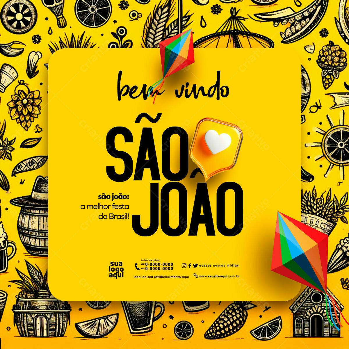Flyer para Festa Junina PSD Editável