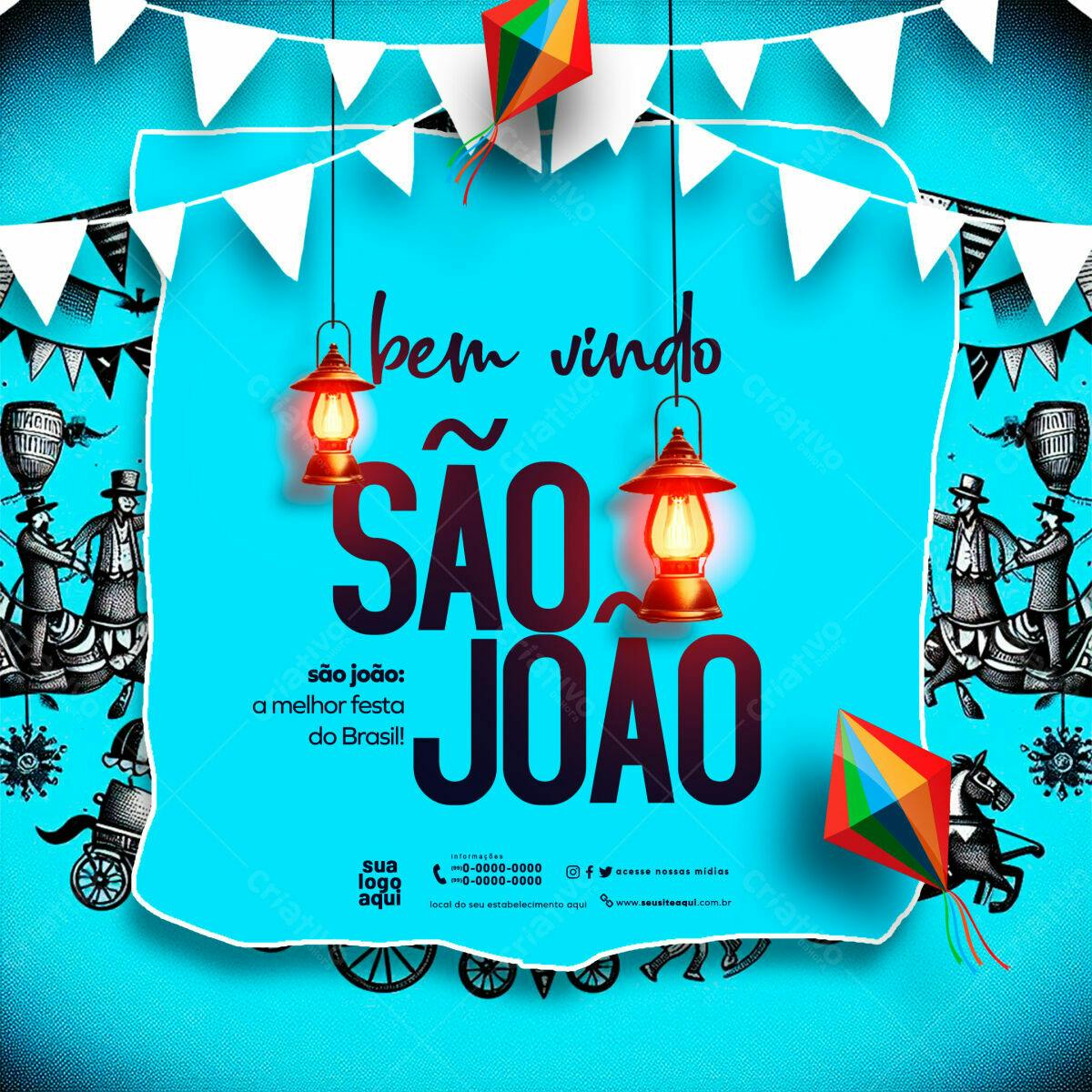 Flyer Festa Junina São João PSD Editável