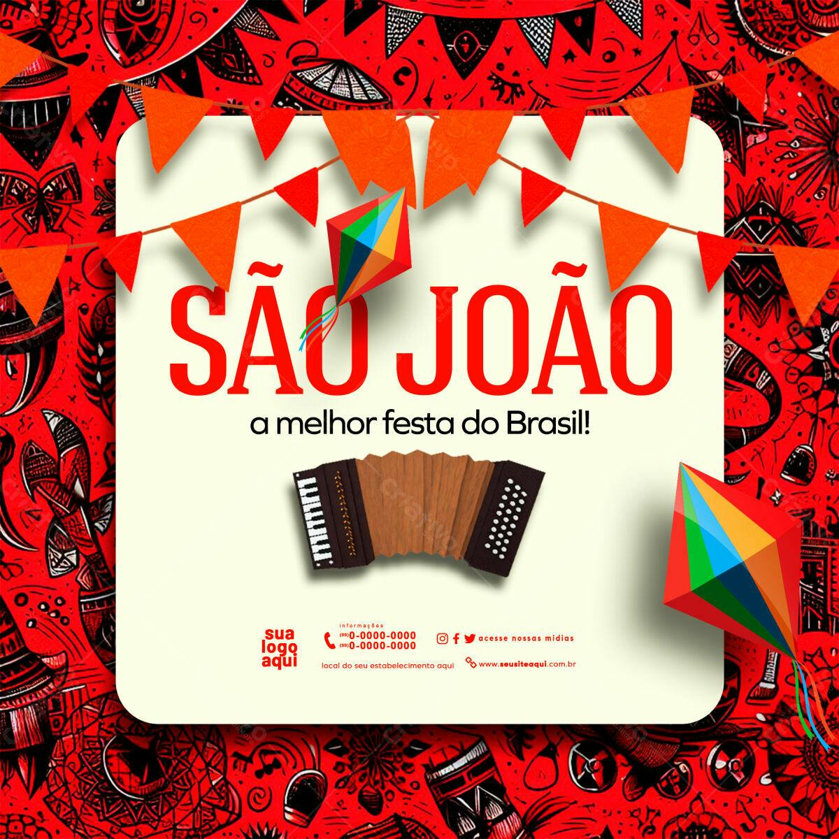 Flyer para Festa Junina PSD Editável