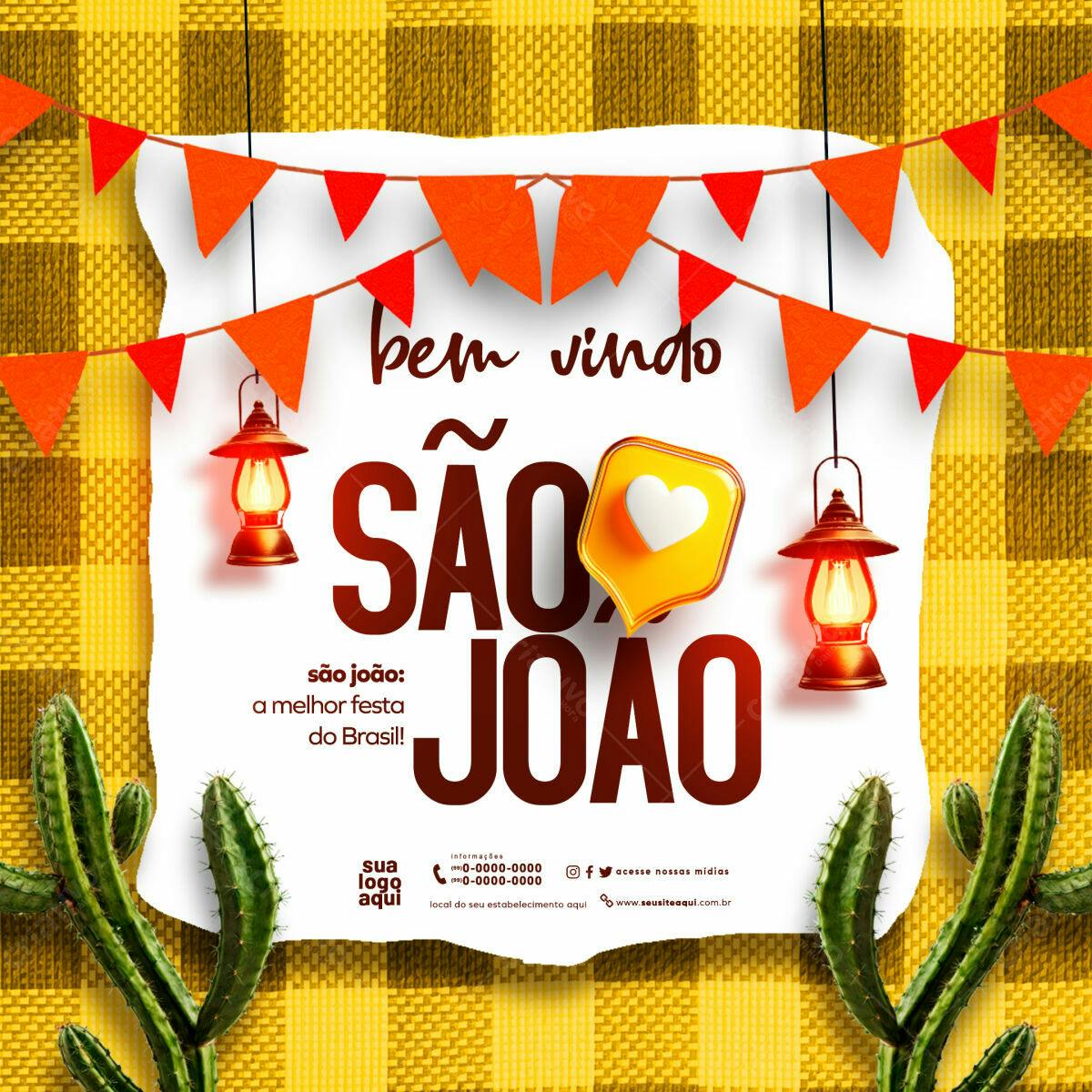 Flyer Festa Junina São João PSD Editável