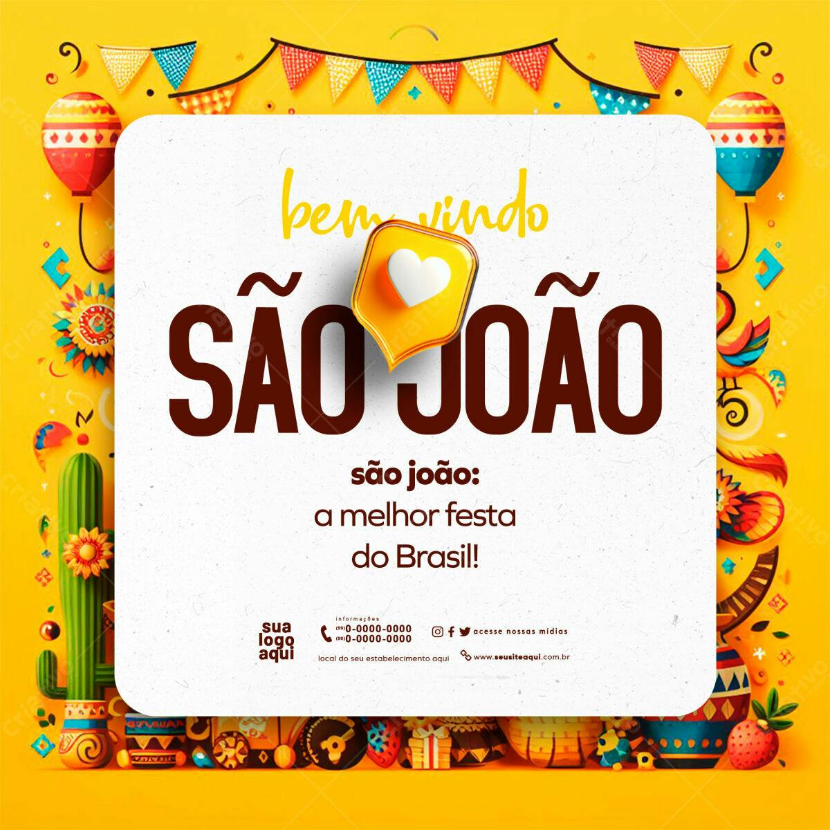 Flyer Festa Junina PSD Editável