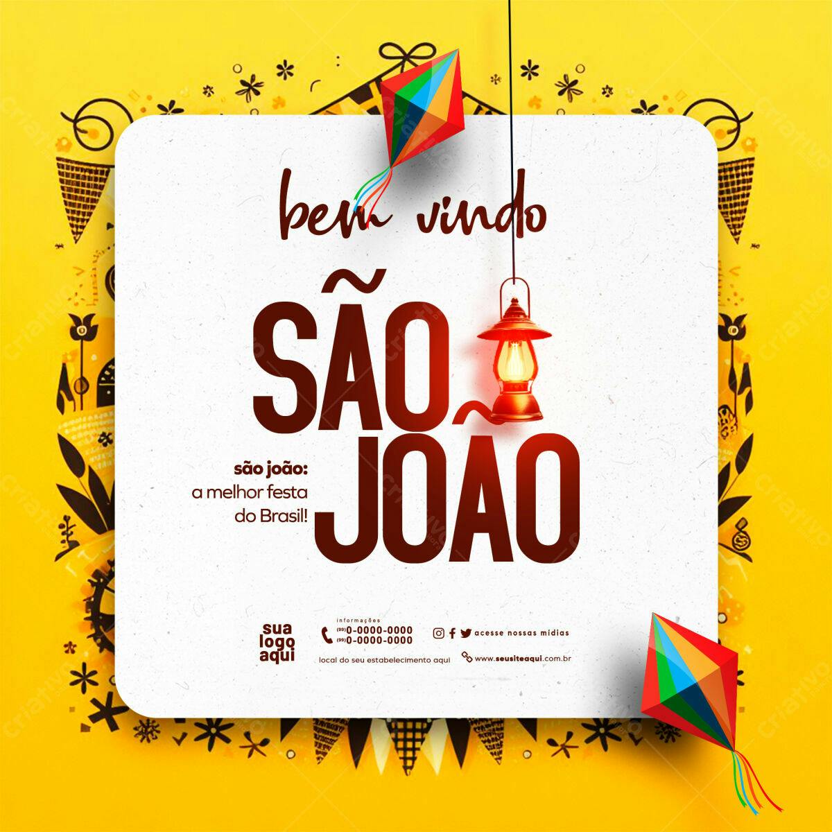 Flyer para Festa Junina PSD Editável