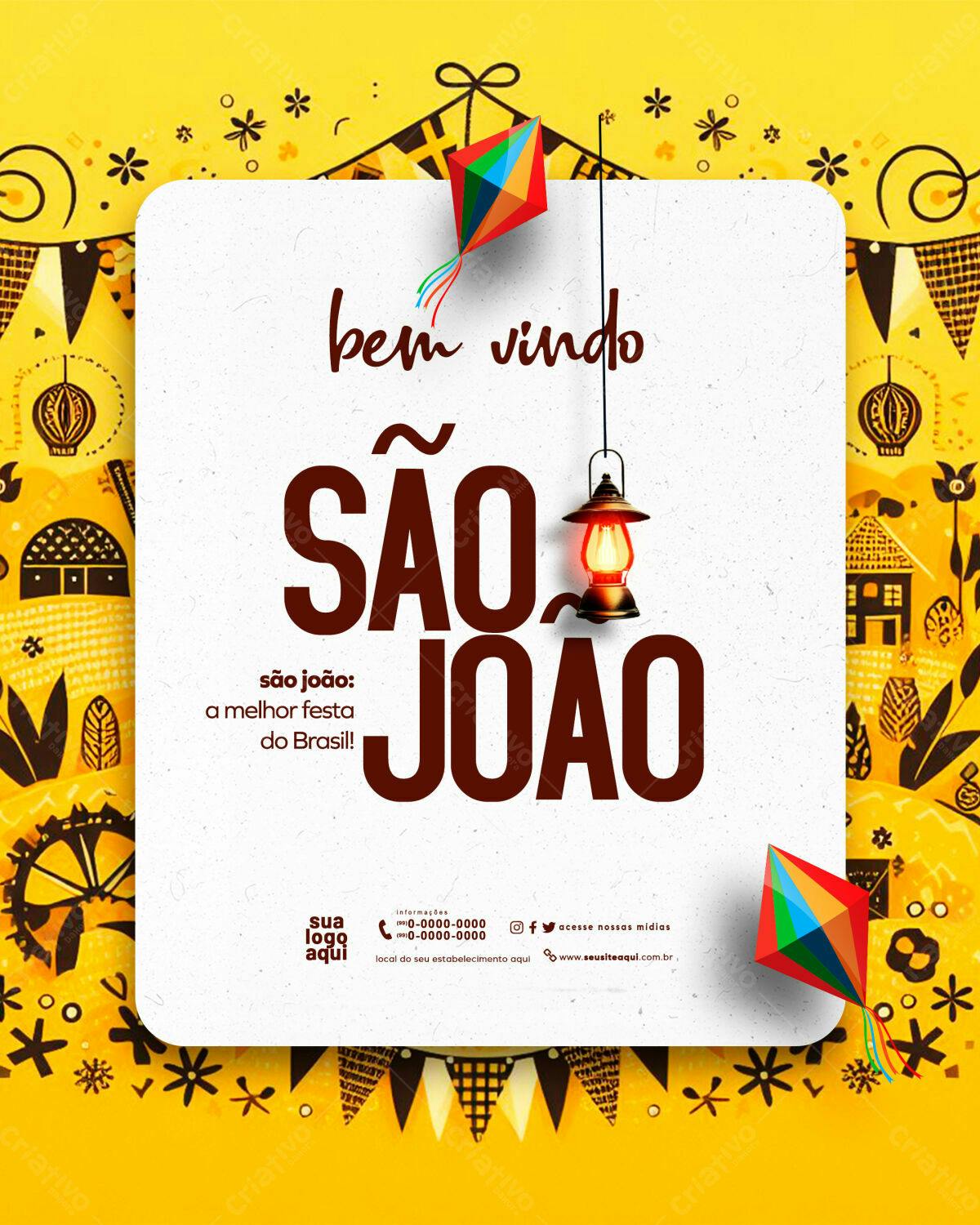 Flyer para Festa Junina PSD Editável