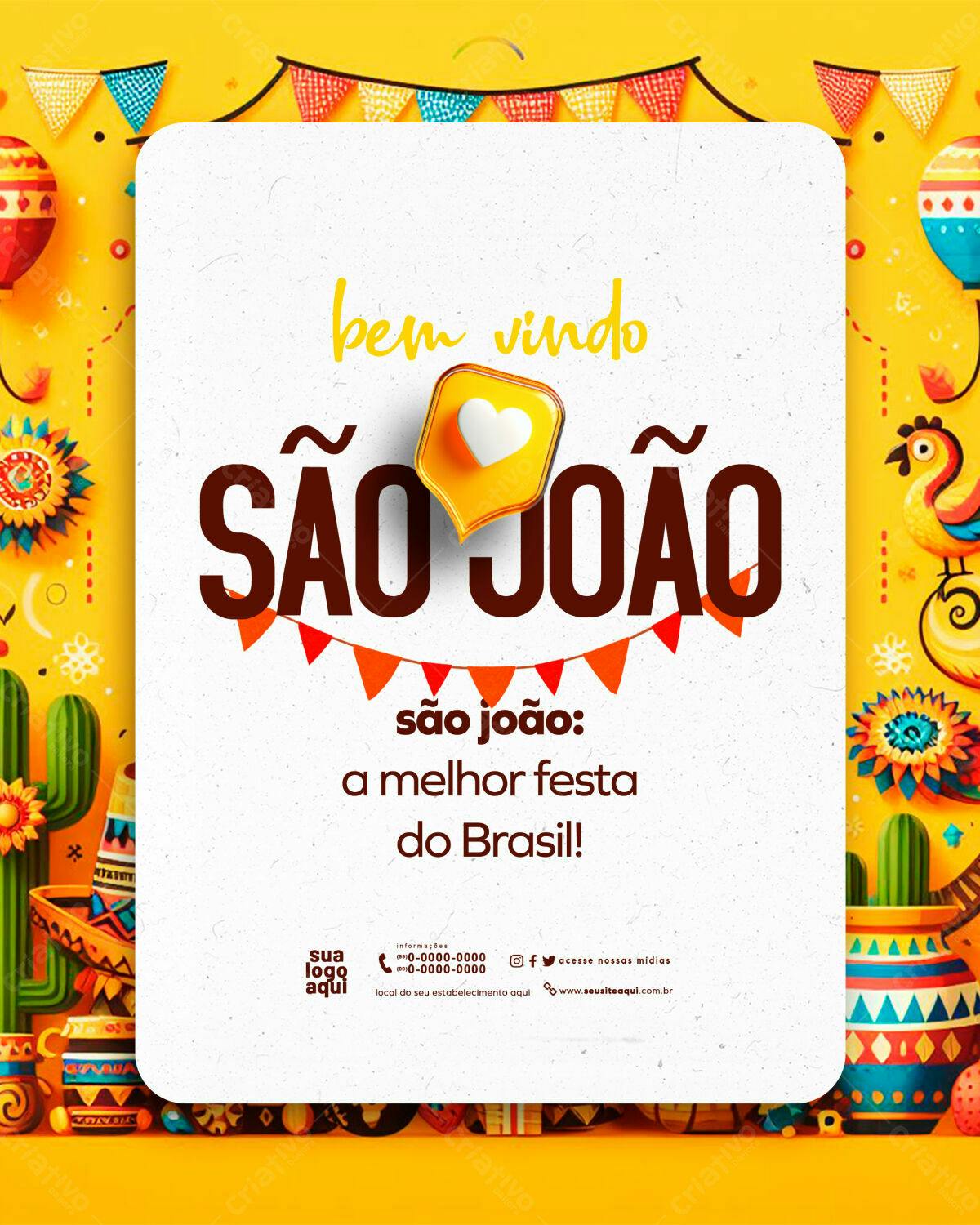 Flyer para Festa Junina PSD Editável