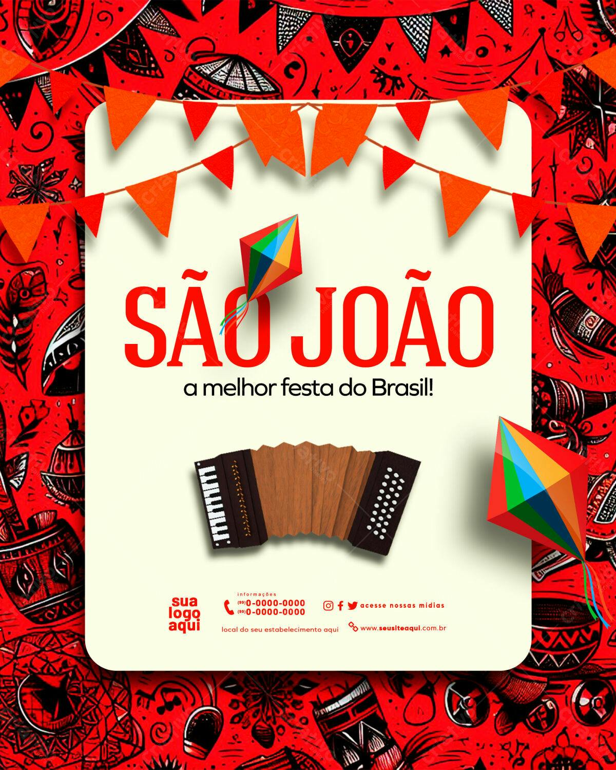 Flyer Festa Junina São João PSD Editável