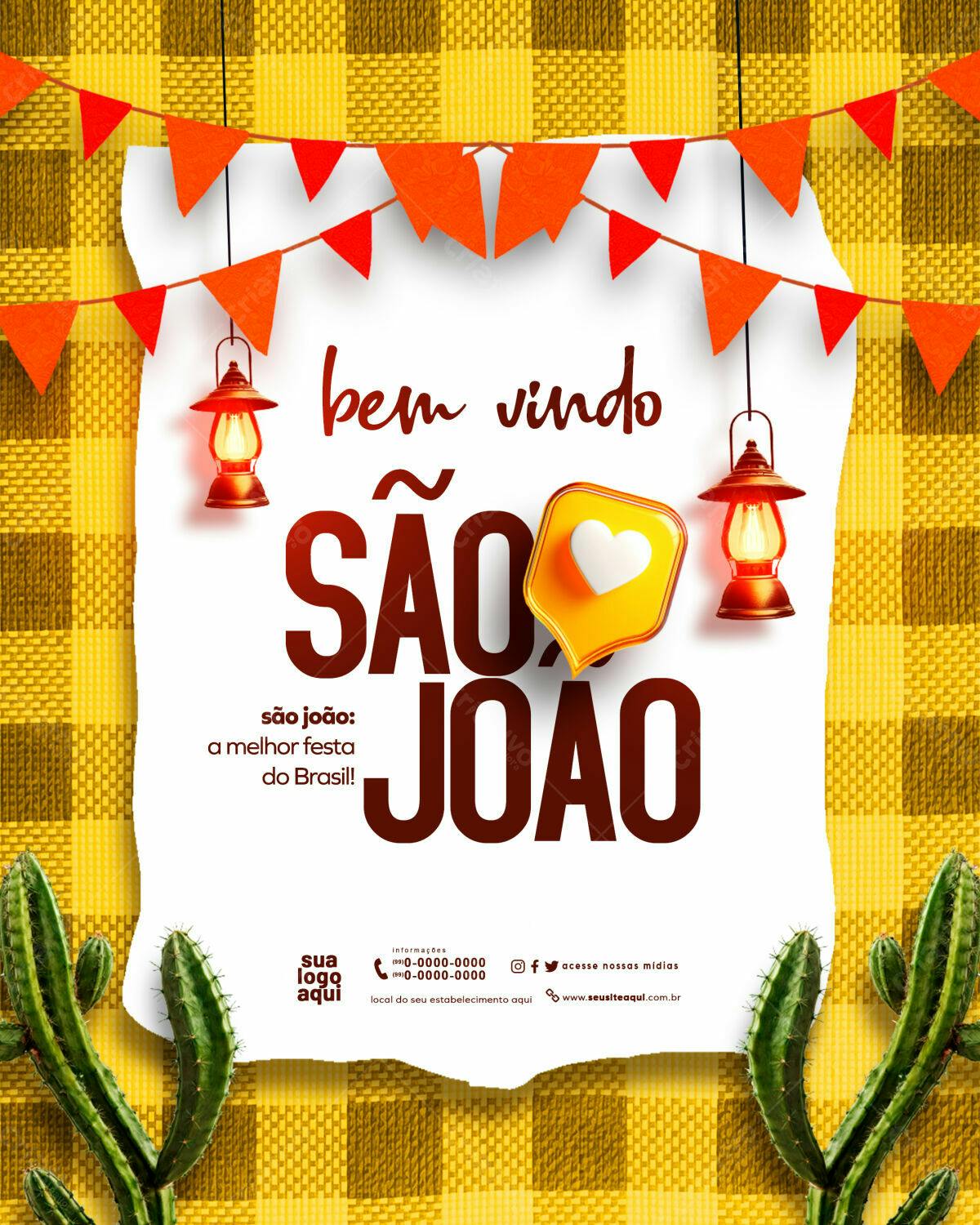 Flyer Festa Junina São João PSD Editável