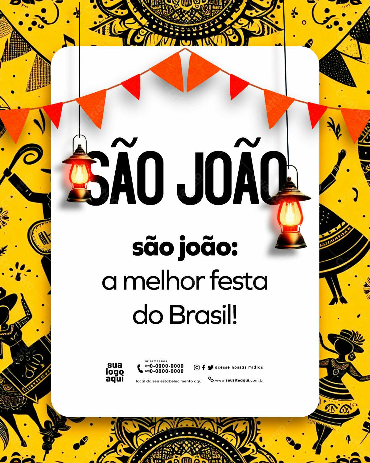 Flyer para Festa Junina PSD Editável