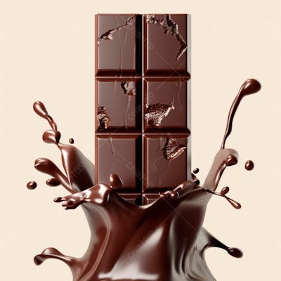 Chocolate Bar With Chocolate Splash 5