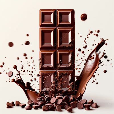 Chocolate Bar With Chocolate Splash 6