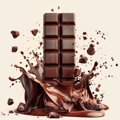 Chocolate Bar With Chocolate Splash 9
