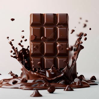 Chocolate bar with chocolate splash 11