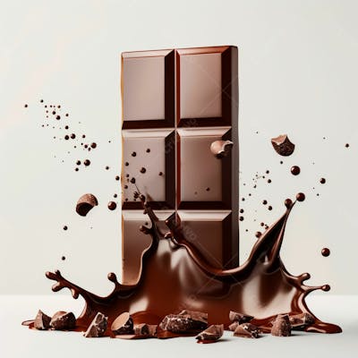 Chocolate Bar With Chocolate Splash 15