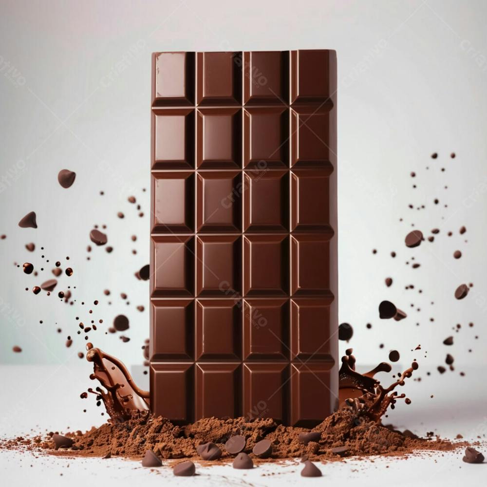 Chocolate Bar With Chocolate Splash 16