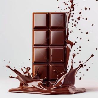 Chocolate bar with chocolate splash 30