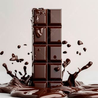 Chocolate bar with chocolate splash 36