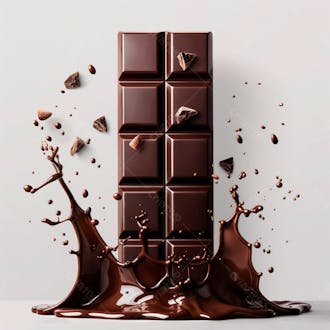 Chocolate bar with chocolate splash 37