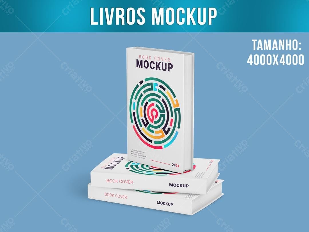 Mockup de Livro com Design Moderno e Cores Vibrantes