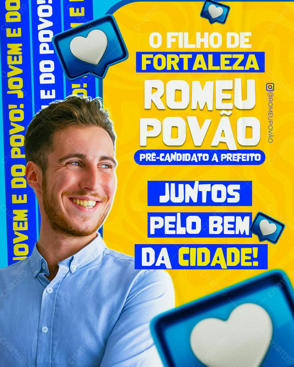 Arte Social Media Pre Candidato A Prefeito Romeu Do Povo Politica