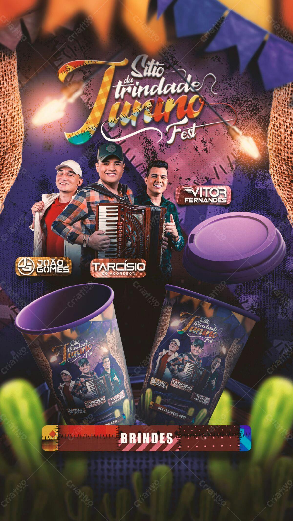 Flyer Festa Sitio da Trindade PSD Editável