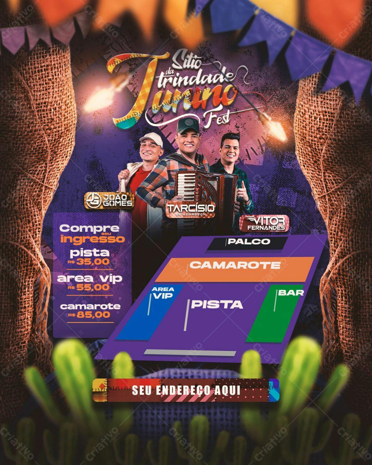 Flyer Festa Junina PSD Editável