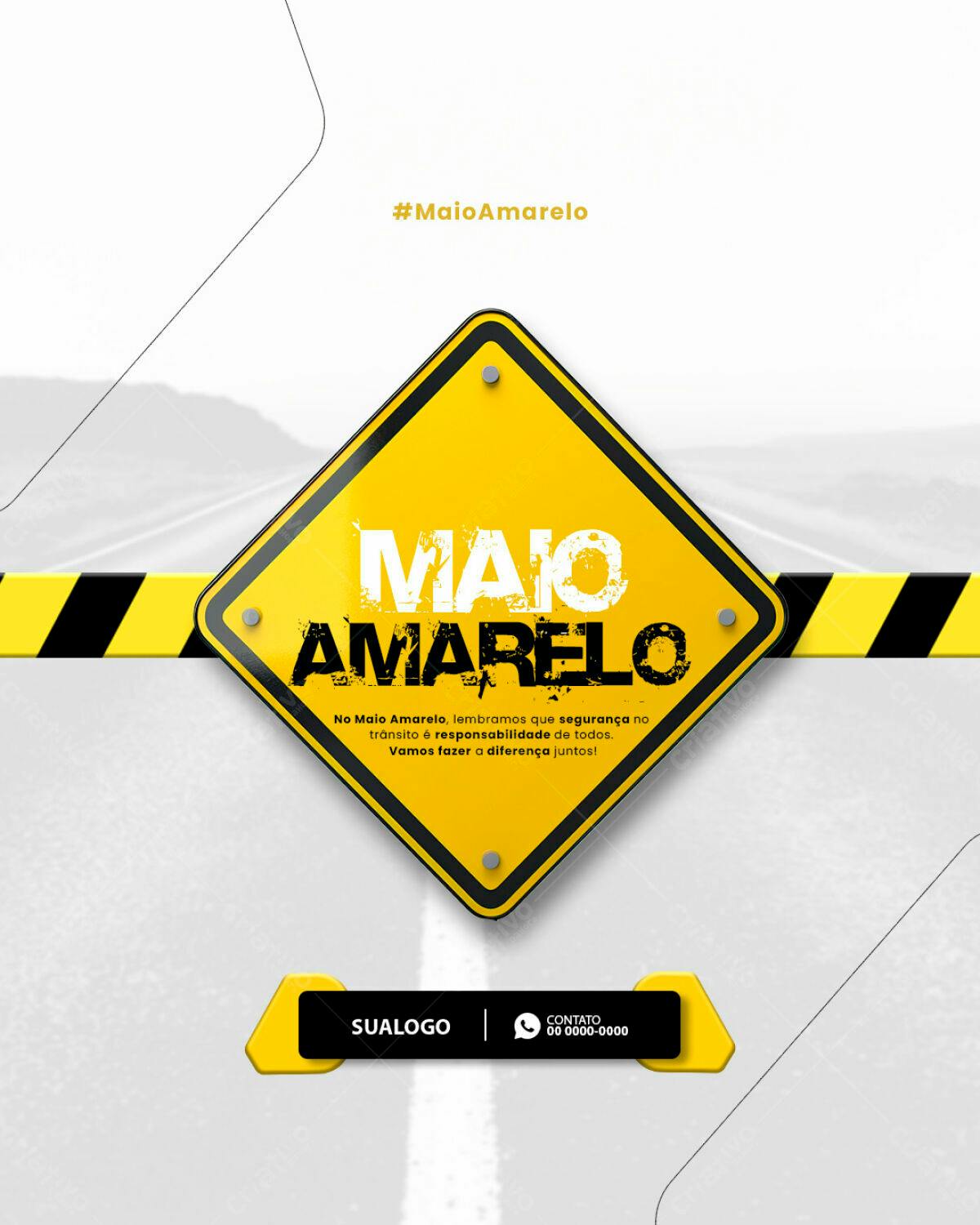 PSD para Maio Amarelo PSD Editável