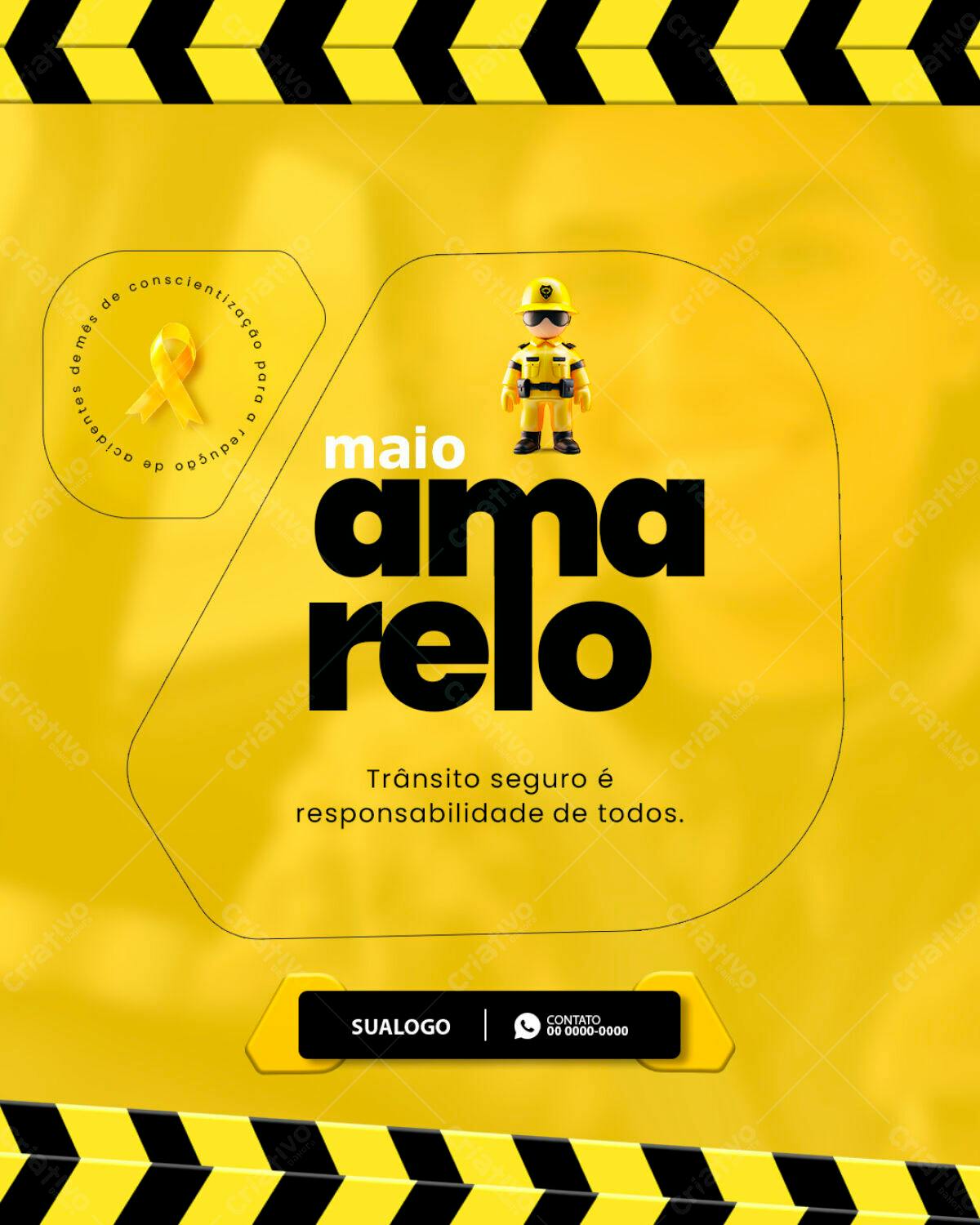 Postagem Maio Amarelo PSD Editável