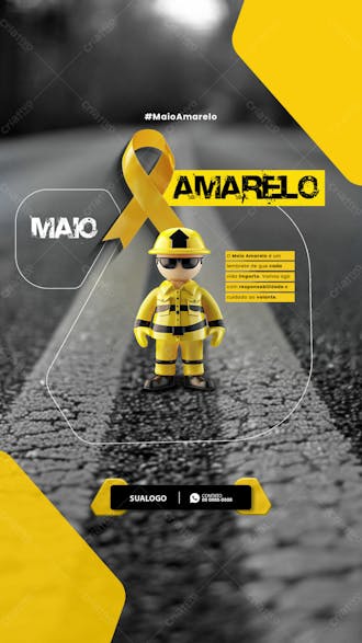 Story maio amarelo conscientização do transito 2