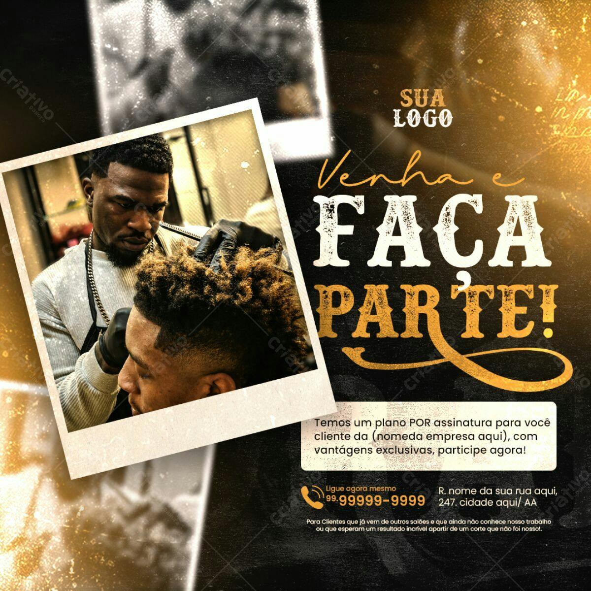 Flyer para Barbearia PSD Editável