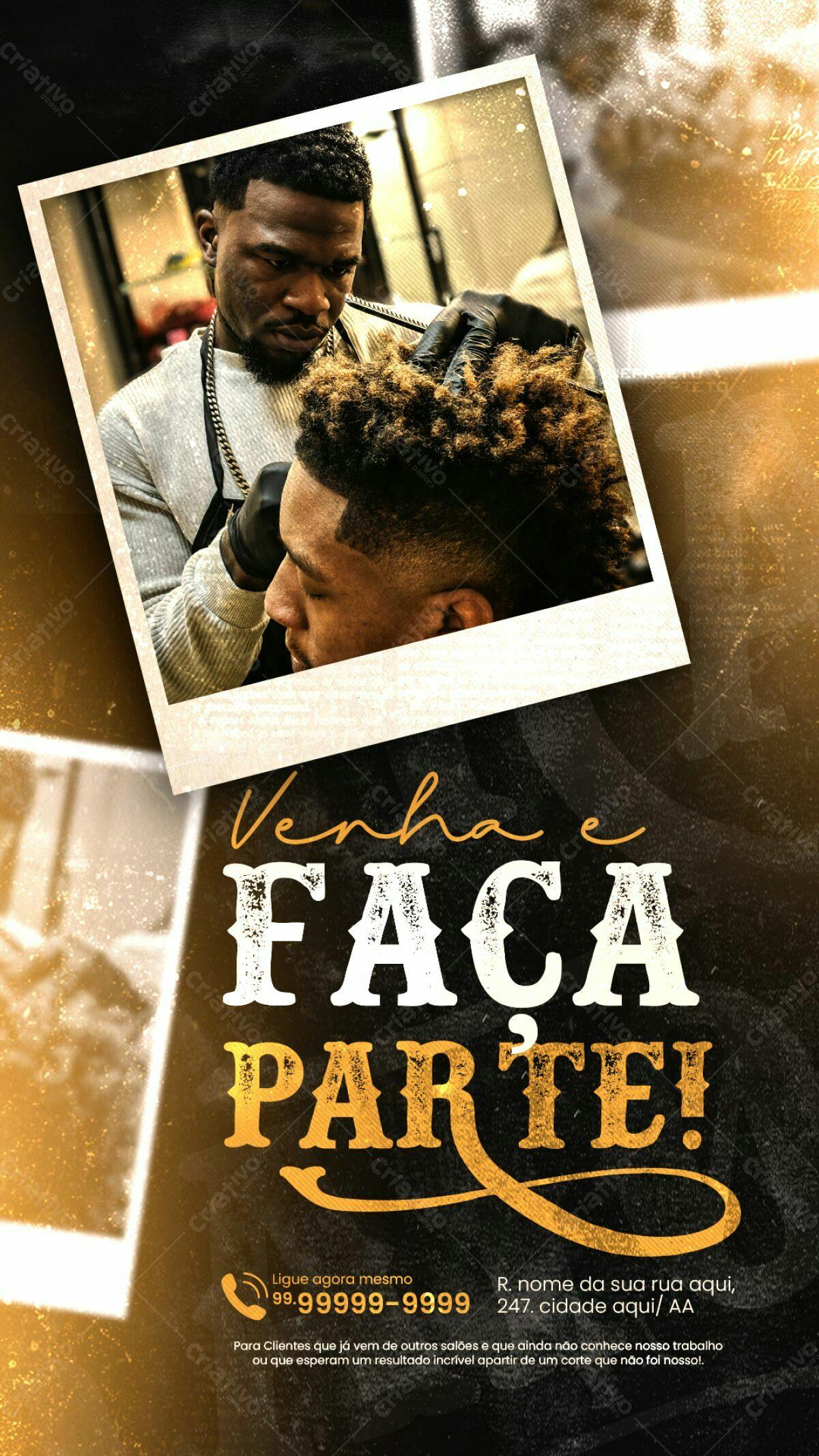 Flyer para Barbearia PSD Editável