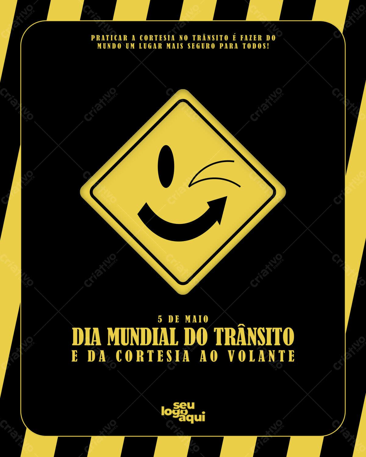 Flyer Dia Mundial do Trânsito PSD Editável