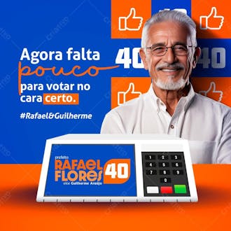 Campanha política prefeito urna eleição feed psd