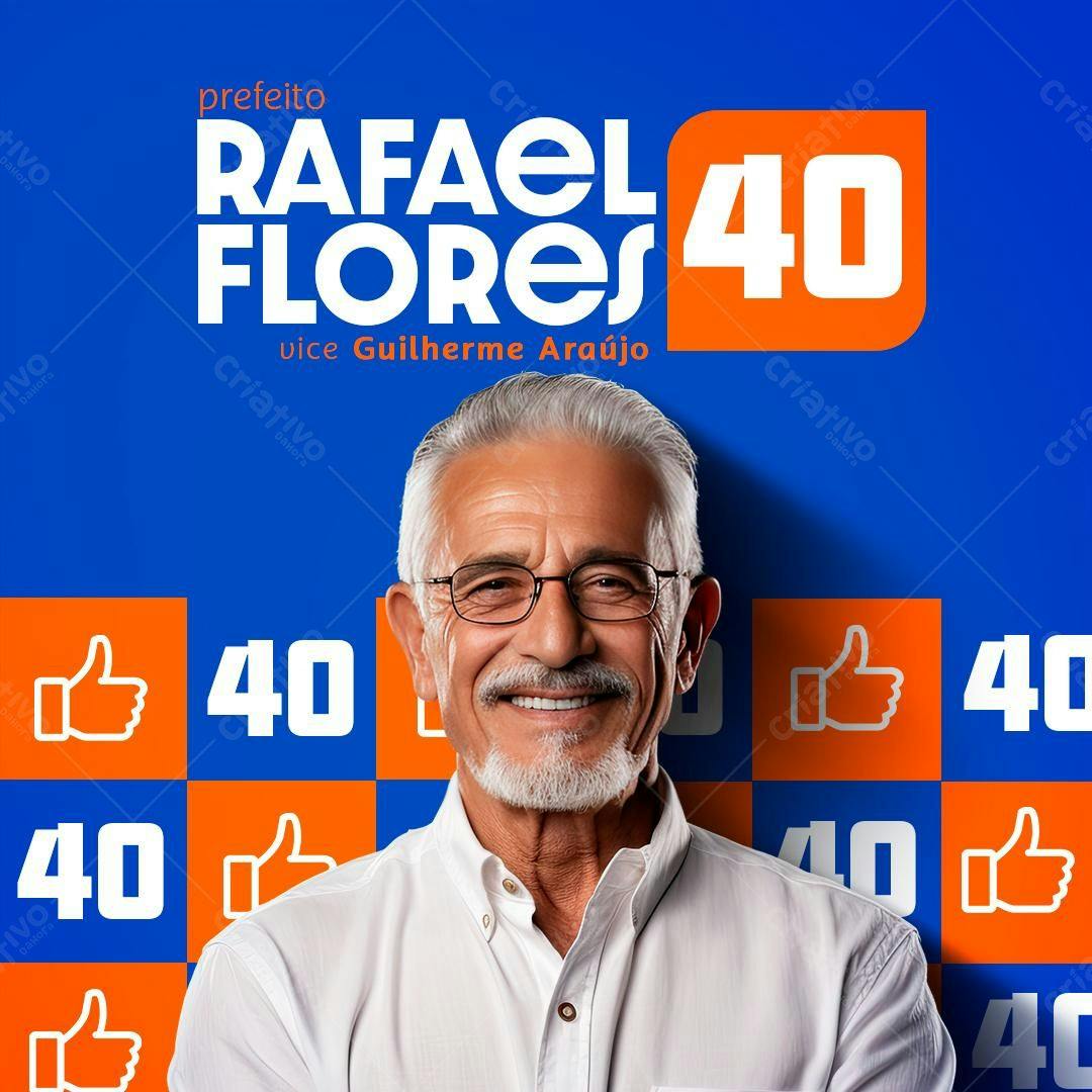 Flyer Eleitoral para Candidato PSD Editável