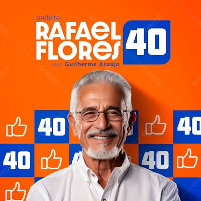 Campanha Eleitoral Prefeito Eleições 2024 Feed psd
