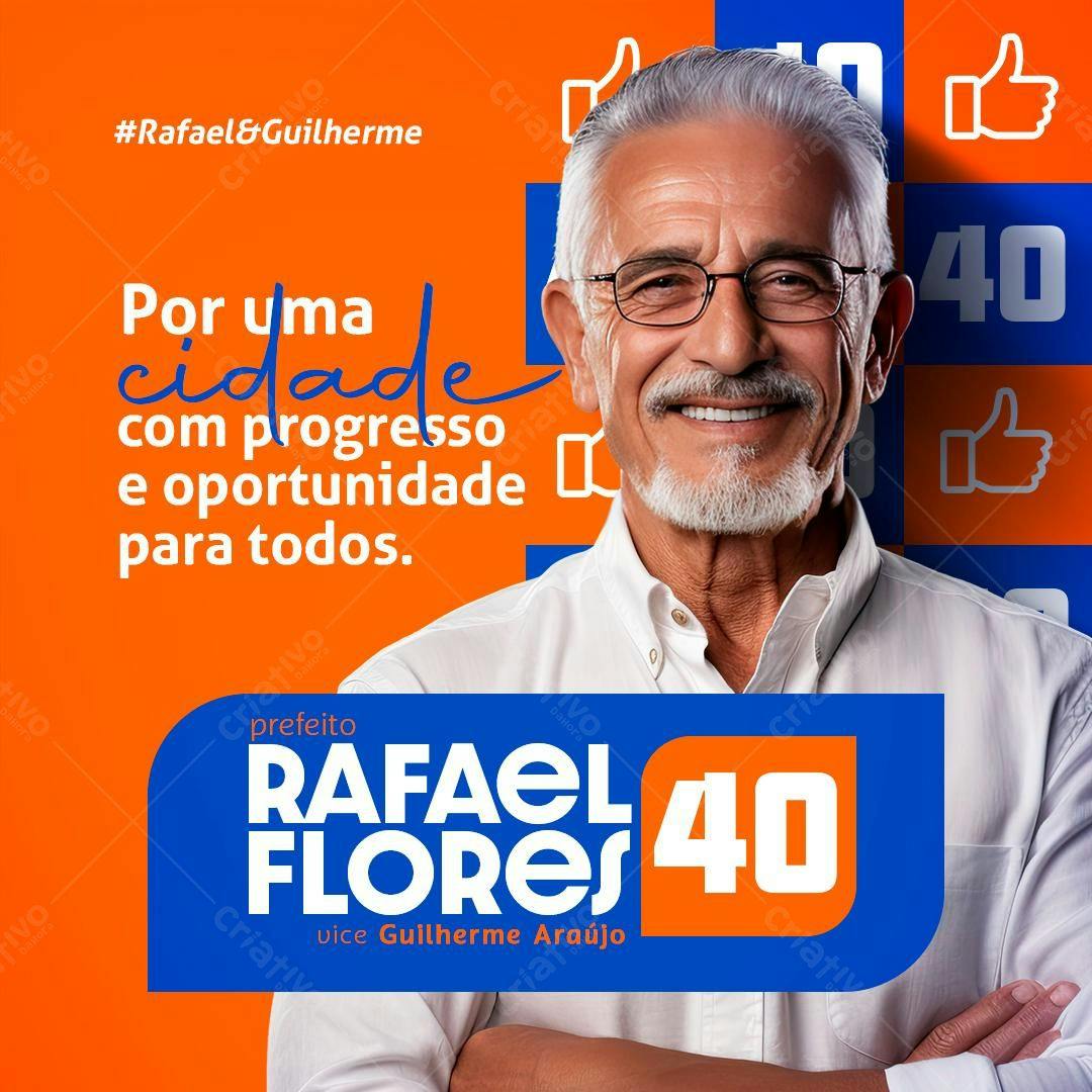 Postagem Política para Campanha Eleitoral PSD Editável