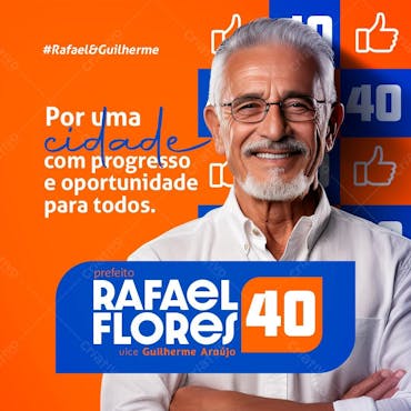 Campanha eleitoral prefeito propaganda eleições feed psd