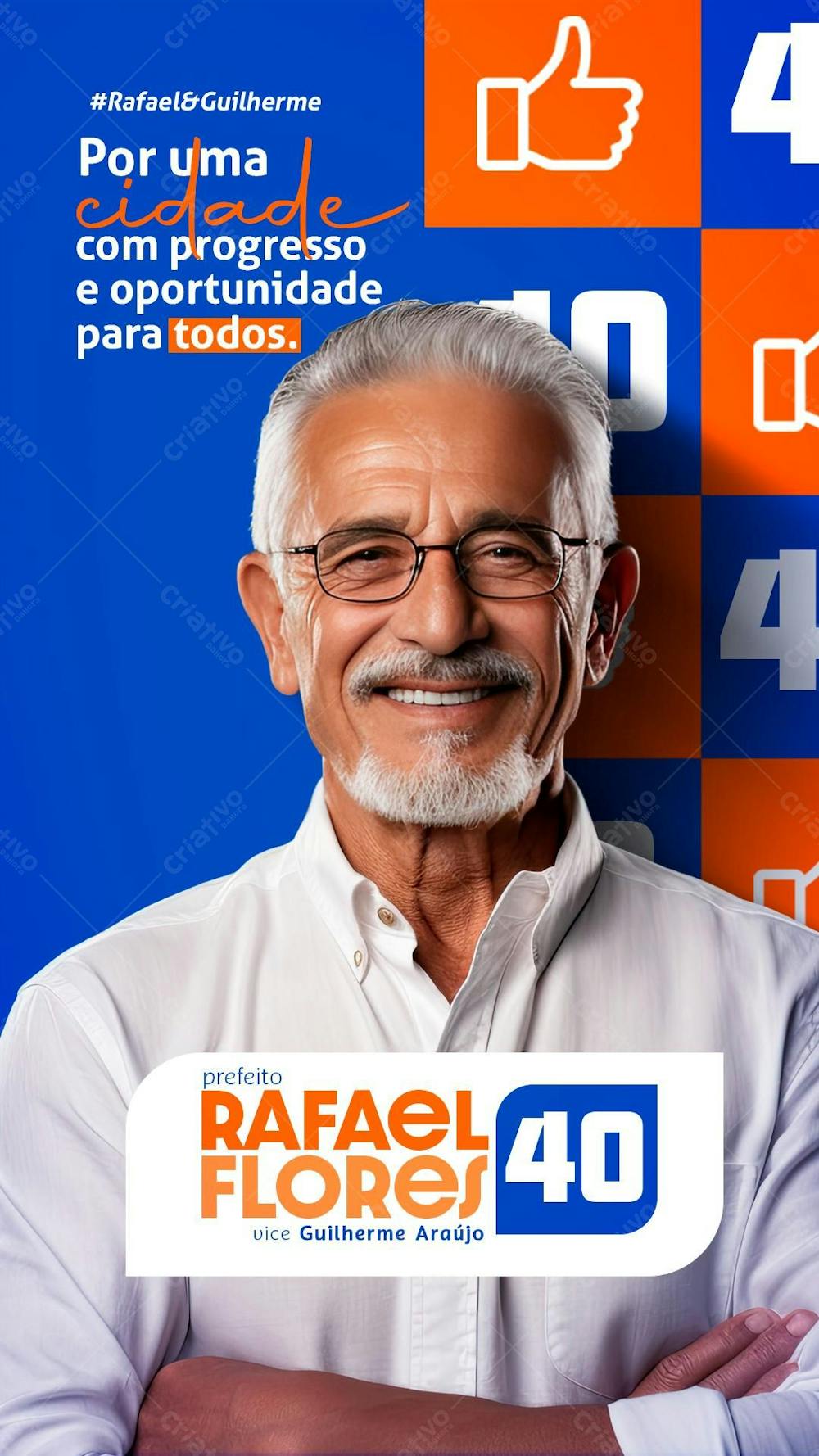 Campanha Política Eleições 2024 Candidato Prefeito Story psd